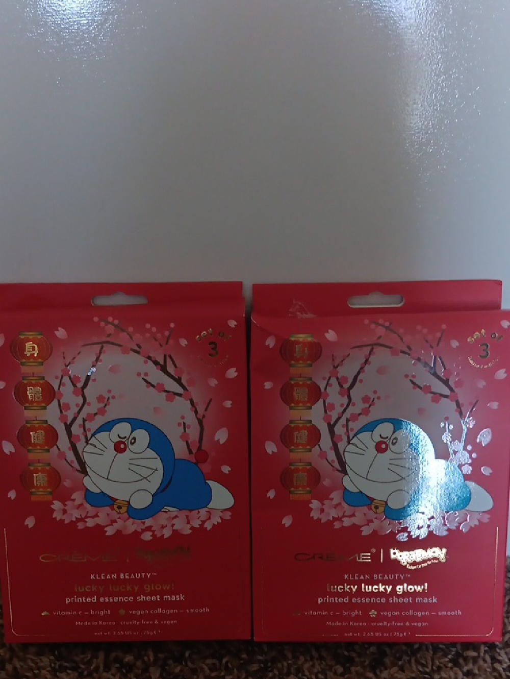 Lucky Lucky Glow Printed Essence Sheet Mask - Red (Doraemon)